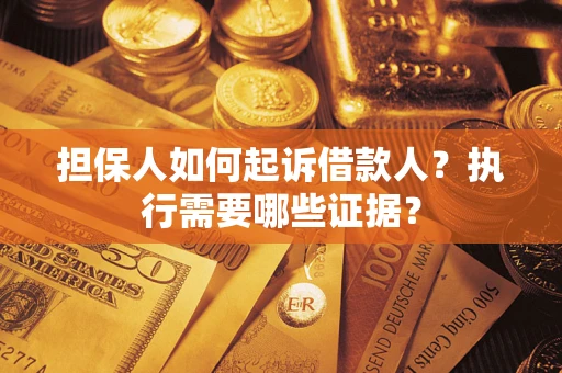 武汉担保人如何起诉借款人？执行需要哪些证据？