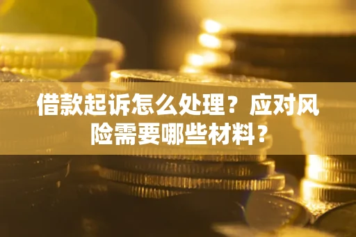 武汉借款起诉怎么处理？应对风险需要哪些材料？