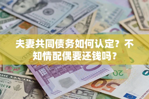 武汉夫妻共同债务如何认定？不知情配偶要还钱吗？