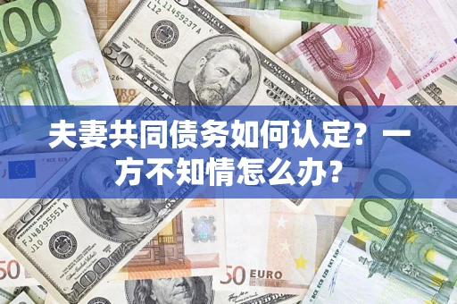 武汉夫妻共同债务如何认定？一方不知情怎么办？