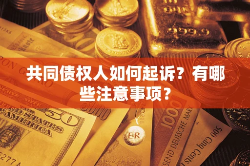 武汉共同债权人如何起诉？有哪些注意事项？