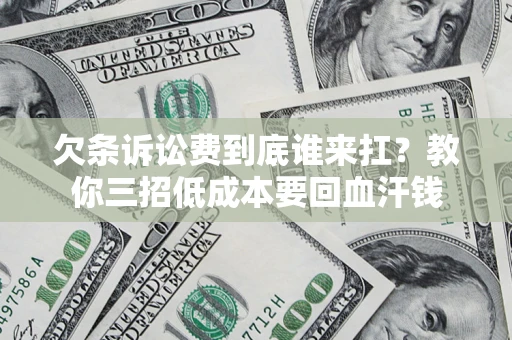 武汉欠条诉讼费到底谁来扛？教你三招低成本要回血汗钱